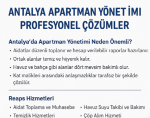Antalya apartman yönetimi için modern site ve profesyonel yönetim hizmetlerini yansıtan görsel